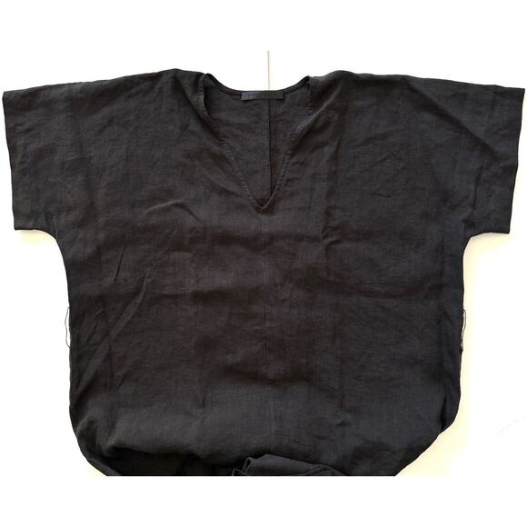 Jenni Kayne Women’s Black Midi Maxi Linen Dress Dropped Shoulder *Flaw - Picture 16 of 16